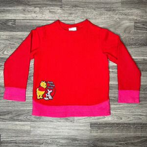 Vintage Disney Store Little Girl's Winnie the Pooh Long Sleeve Shirt Size 7/8
